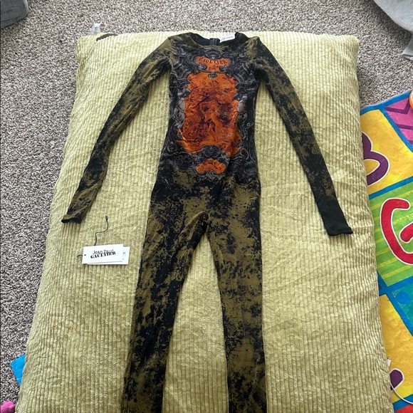Jean Paul Gaultier Pants - Jean Paul Gaultier Black and Orange Jumpsuit